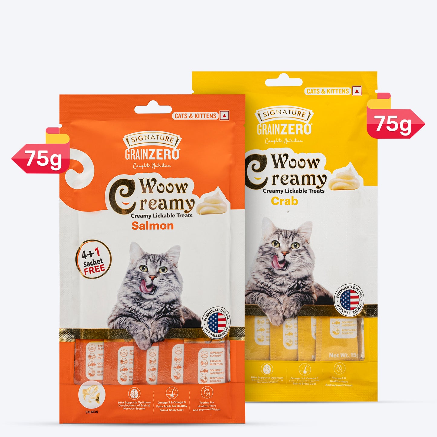 Signature Grain Zero Whiskerlicious Treats Combo For Cat & Kitten - Heads Up For Tails
