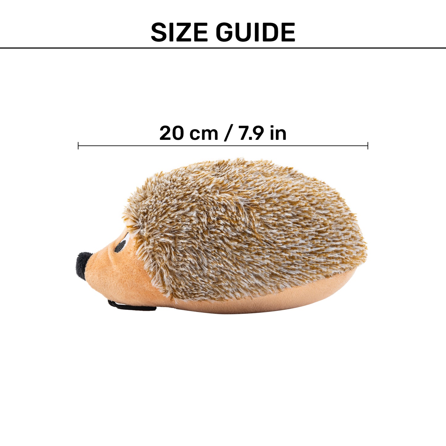 HUFT Mr. Hoggy Plush Toy For Dog - Brown - Heads Up For Tails