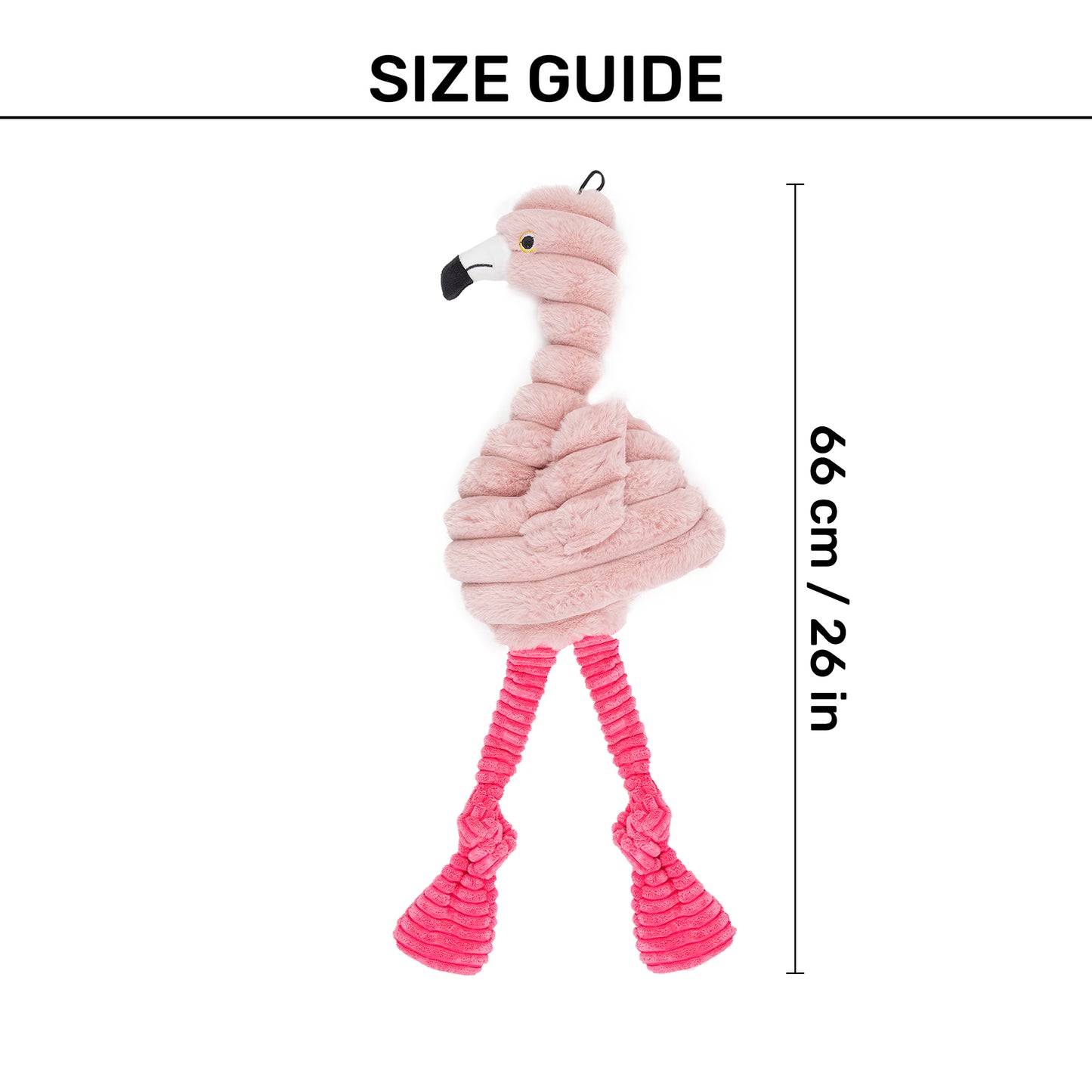 HUFT Ms. Lingo Long-Legs Plush Toy For Dog - Pink - Heads Up For Tails