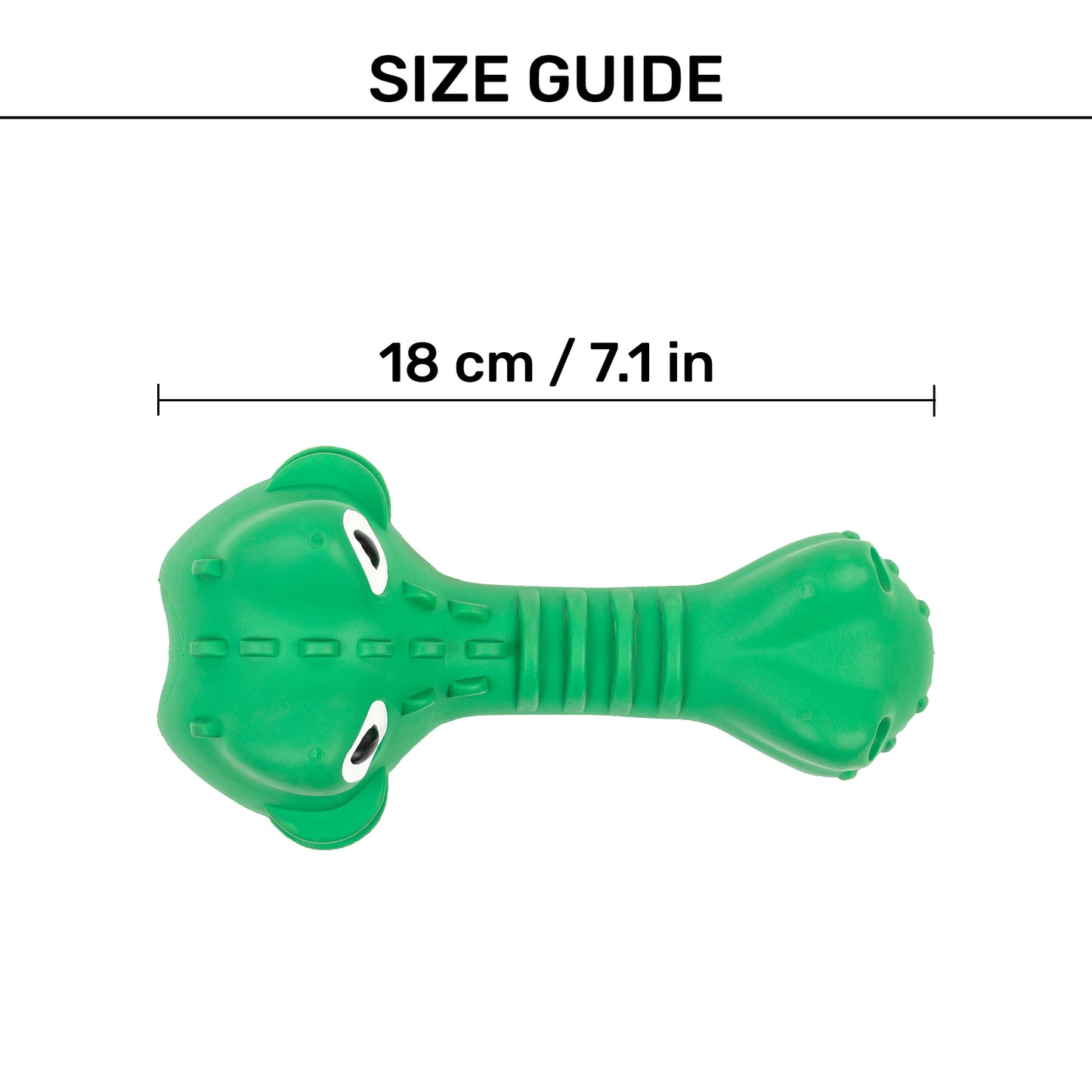 HUFT Chewtastics Croccy Chew Toy For Dog - Green - Heads Up For Tails