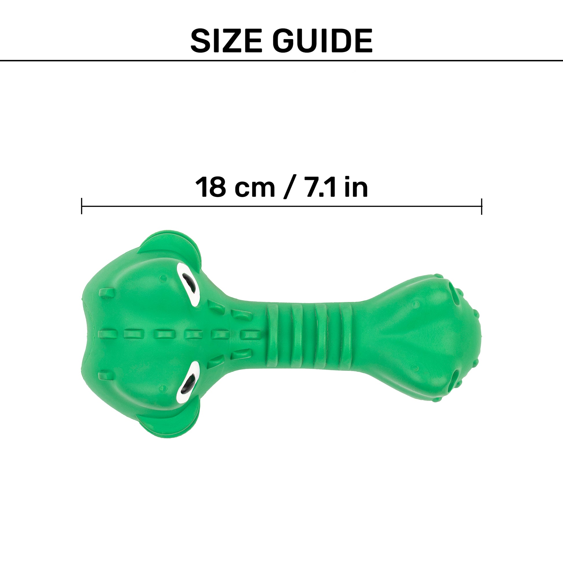 HUFT Chewtastics Croccy Chew Toy For Dog - Green - Heads Up For Tails