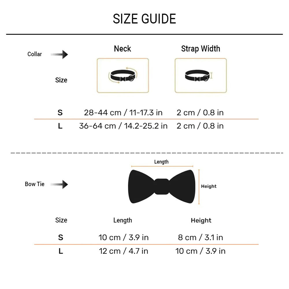 HUFT X Pinklay Hearts In Bloom Bow Tie With Strap For Dog - Blue & Orange - Heads Up For Tails