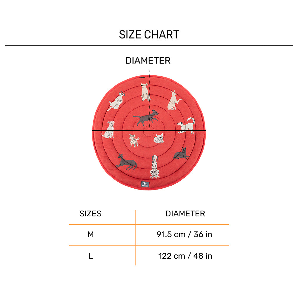 HUFT Woofs Wheel Mat For Dog & Cat - Rust - Heads Up For Tails