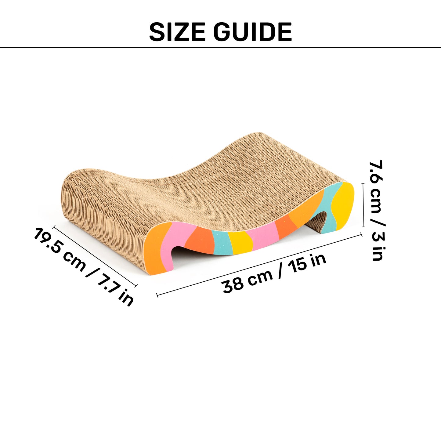 HUFT Clawsome Scratcher For Cat - Multicolor - Heads Up For Tails