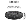 HUFT Polka Paws Adjustable Donut Bed For Dog & Cat - Navy - Heads Up For Tails