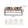 HUFT Furry Feast Wooden Diner With Steel Inserts For Dog - Brown - Heads Up For Tails