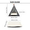 HUFT Personalised Cozy Fort Teepee Tent Bed For Dog & Cat - Charcoal Black - Heads Up For Tails