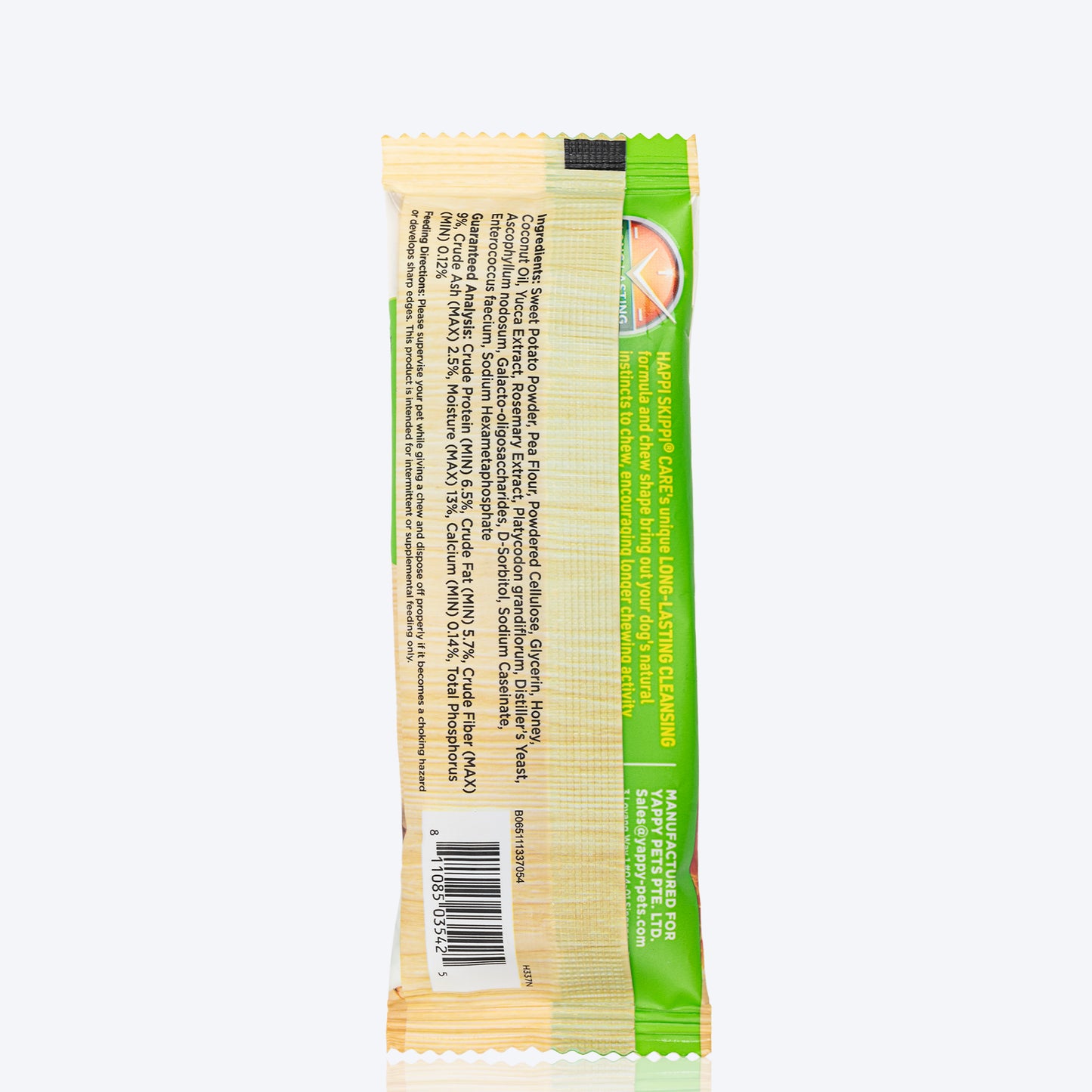 Happi Skippi Dental Chew Care Skin & Coat Support Honey & Coconut Oil Dog Treats - 4 inch - 25 gm - Heads Up For Tails