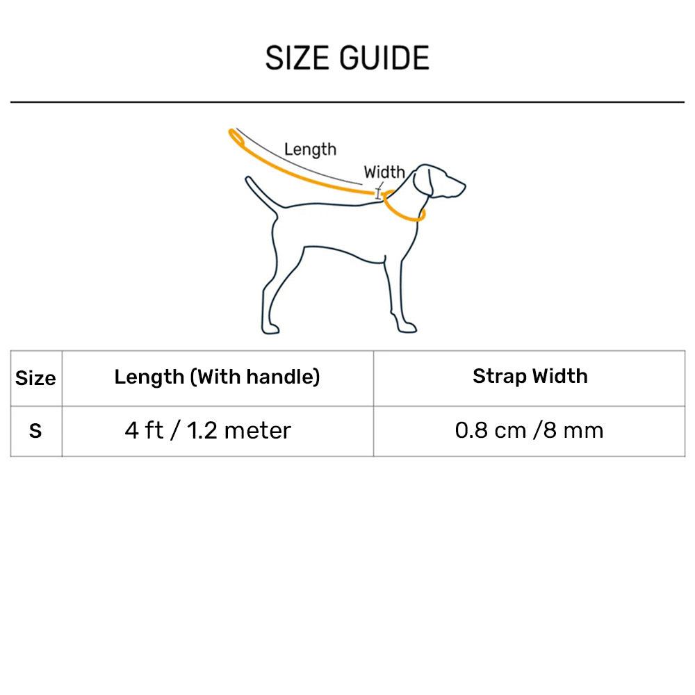 HUFT Rope Leash For Dog - Grey - 4 ft - Heads Up For Tails