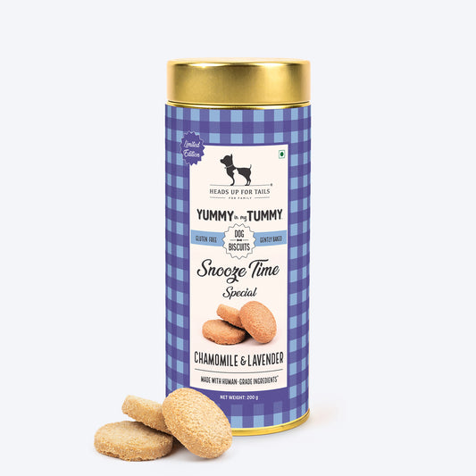 HUFT YIMT Snooze Time Special Chamomile & Lavender Dog Biscuits - 200 gm - Heads Up For Tails