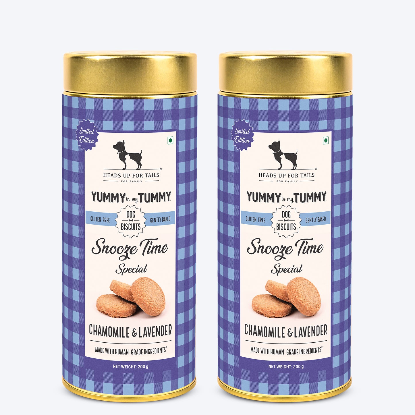 HUFT YIMT Snooze Time Special Chamomile & Lavender Dog Biscuits - 200 gm - Heads Up For Tails