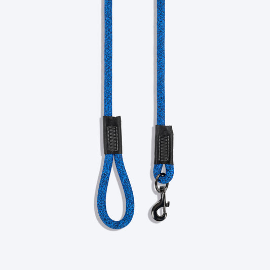 TLC Melange Rope Leash For Dog - Blue - Heads Up For Tails