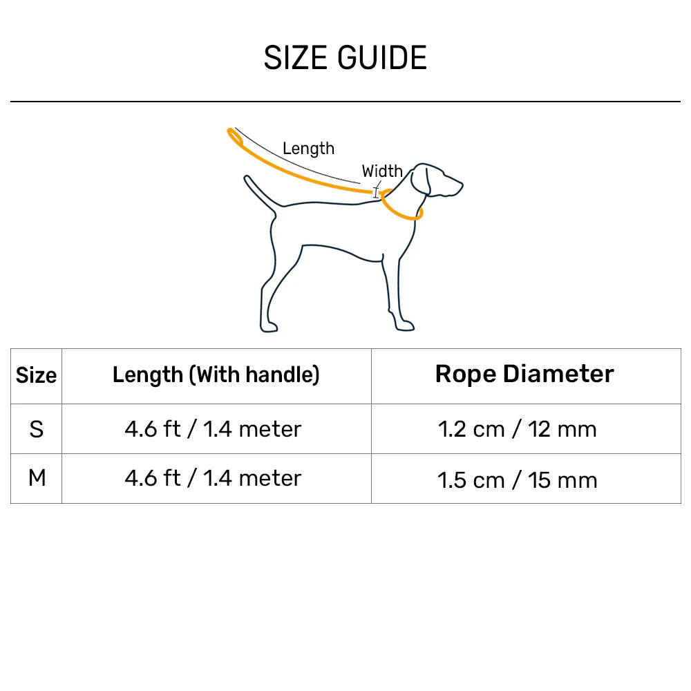 TLC Melange Rope Leash For Dog - Blue - Heads Up For Tails