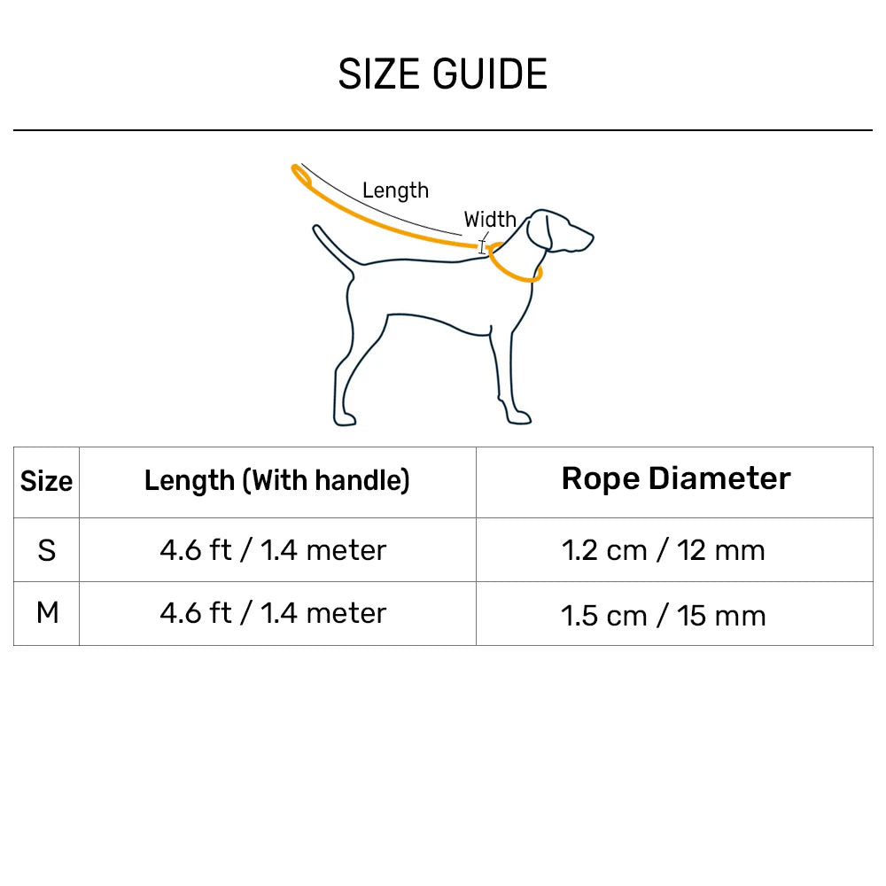 TLC Melange Rope Leash For Dog - Grey - Heads Up For Tails