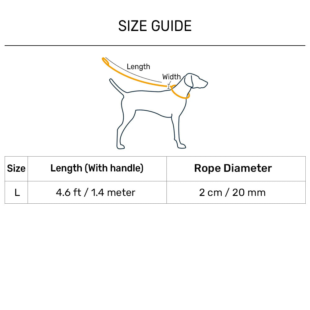 TLC Melange Rope Leash For Dog - Multicolor - Heads Up For Tails