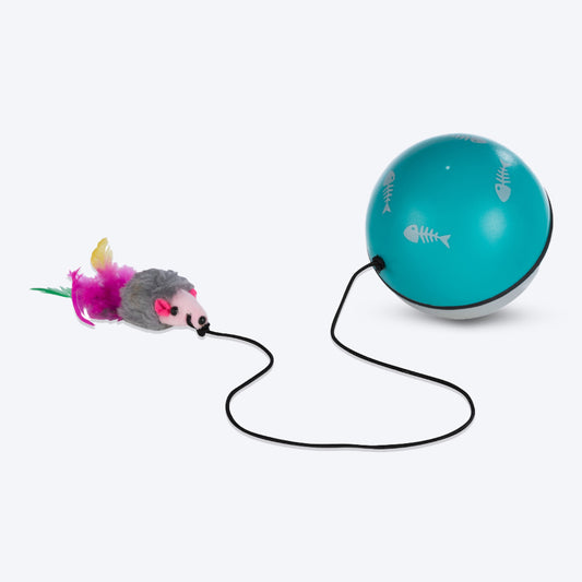 Trixie Turbinio Mouse & Ball With Motor Toy For Cats - Heads Up For Tails