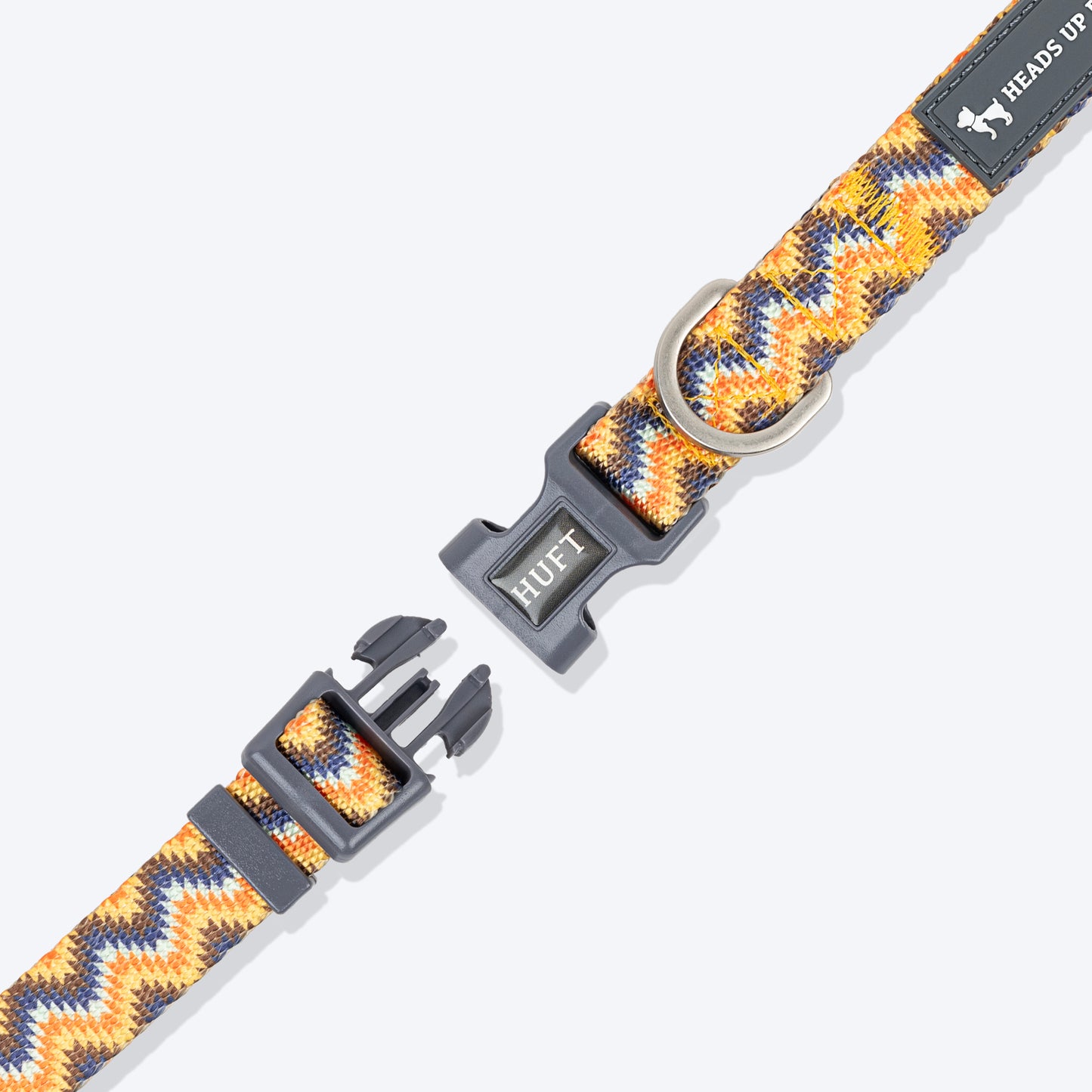 HUFT Zaggy Trail Collar For Dog - Yellow - Heads Up For Tails