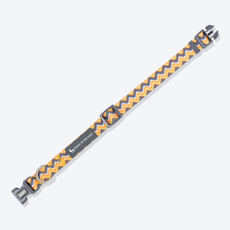 HUFT Zaggy Trail Collar For Dog - Yellow - Heads Up For Tails
