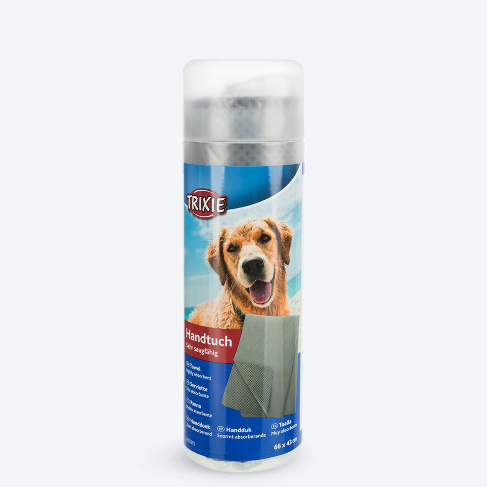 Trixie PVA Pet Towel - Grey - Heads Up For Tails