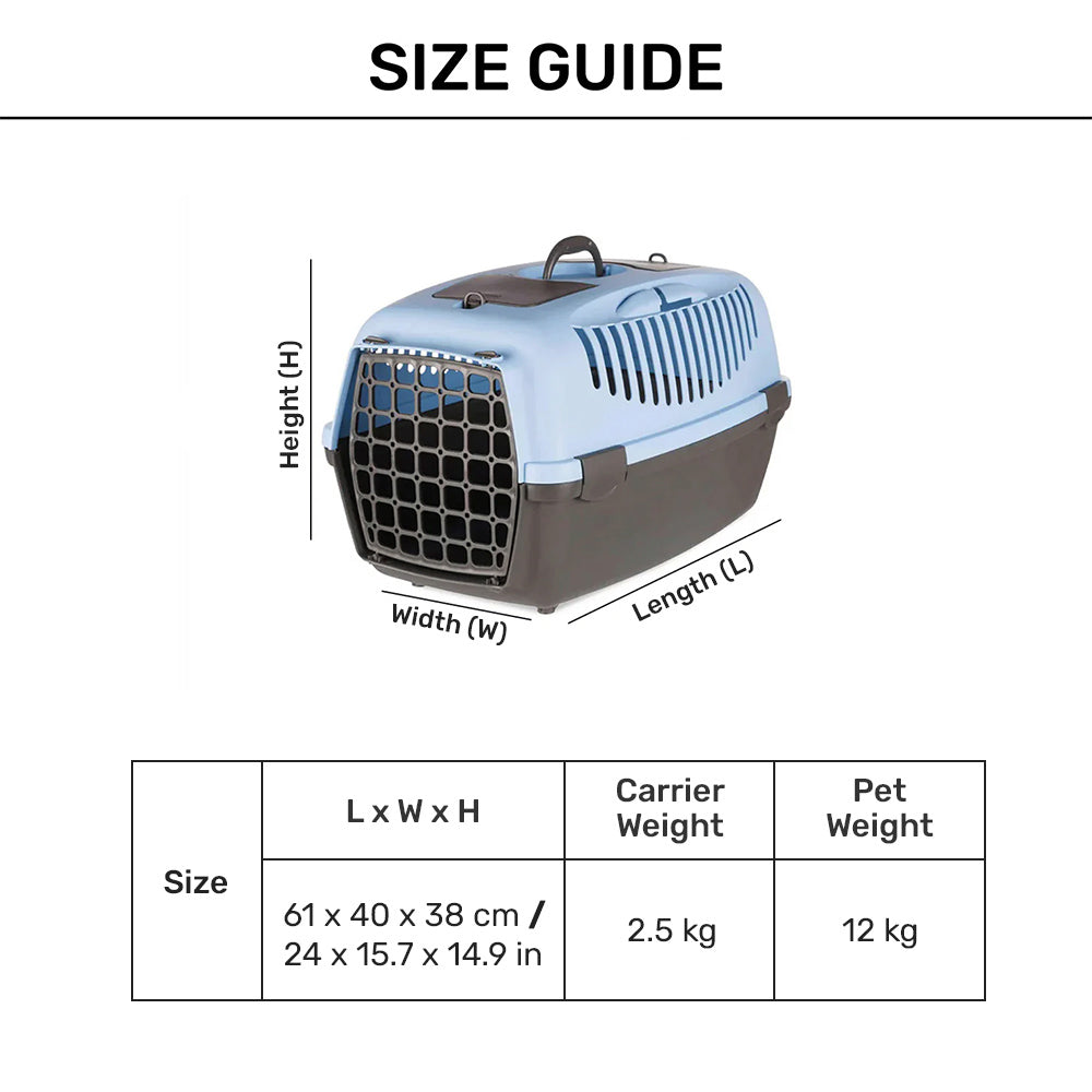 Trixie Capri 3 Dog & Cat Carrier - 24 X 15.7 X 14.9 inch - Holds up to 12 kg - Heads Up For Tails