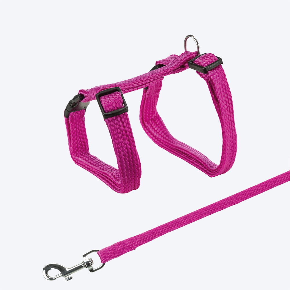 Trixie Cat Harness with Leash - (22 x 42 cm) - Assorted - Heads Up For Tails