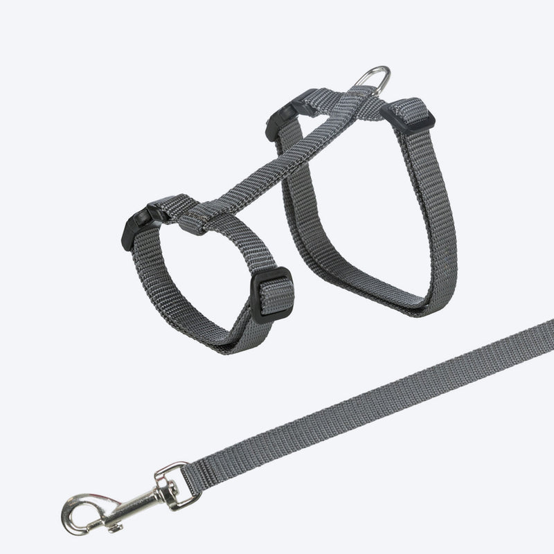 Trixie Cat Harness with Leash - (34 x 57 cm) - Assorted - Heads Up For Tails