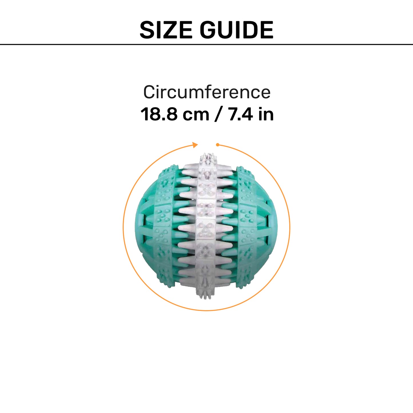 Trixie Dentafun Bone Natural Rubber Toy For Dogs Mintfresh - Green - 6 cm - Heads Up For Tails