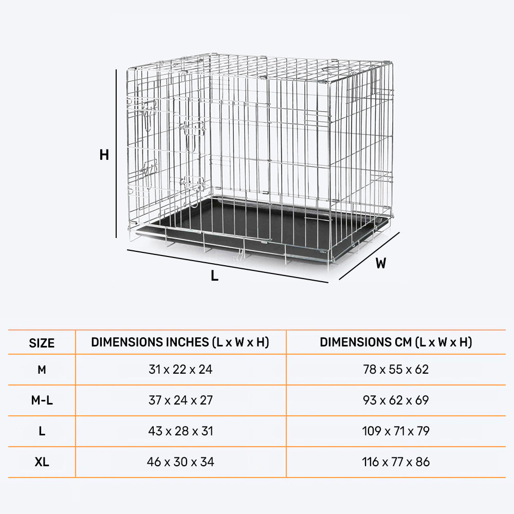 Trixie Home Transport Cage For Pets - Wire Mesh with Two Doors - Heads Up For Tails
