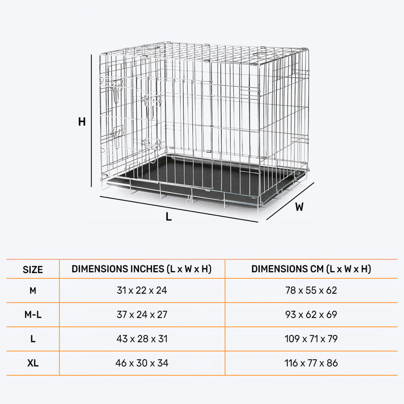 Trixie Home Transport Cage For Pets - Wire Mesh with Two Doors - Heads Up For Tails