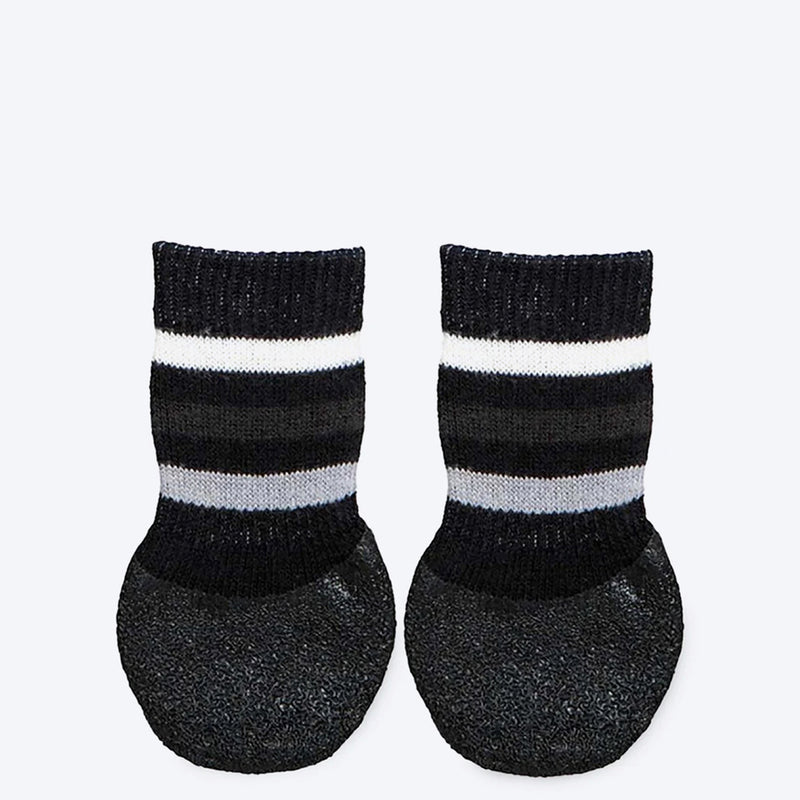 Trixie Non - Slip Dog Socks with AA-Round Rubber Coating - Black - 1 Pair ( 2 Boots Covers 2 Paws Only)_01