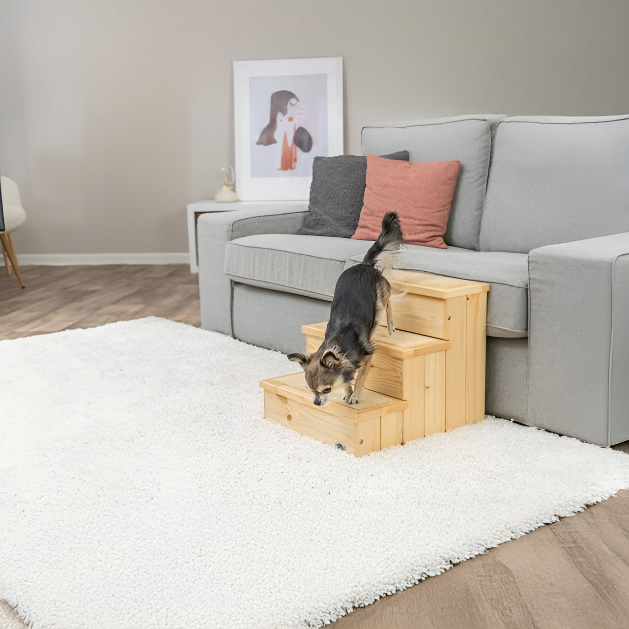Trixie Pinewood Pet Stairs - Heads Up For Tails