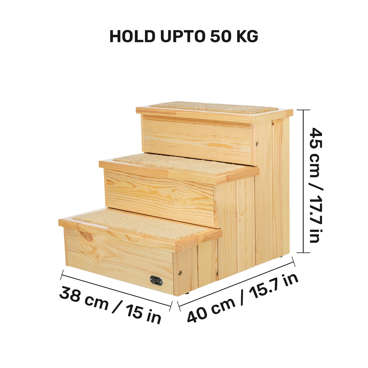 Trixie Pinewood Pet Stairs - Heads Up For Tails