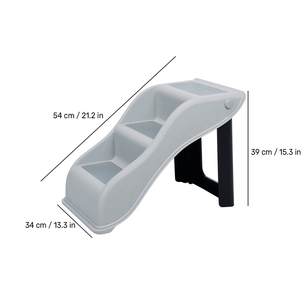Trixie Steps Light Folding Portable Pet Steps - For Cats and Dogs-34X39X54 cm- Upto Hold 40 kg - Heads Up For Tails