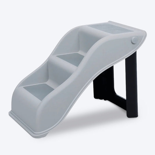 Trixie Steps Light Folding Portable Pet Steps - For Cats and Dogs-34X39X54 cm- Upto Hold 40 kg - Heads Up For Tails