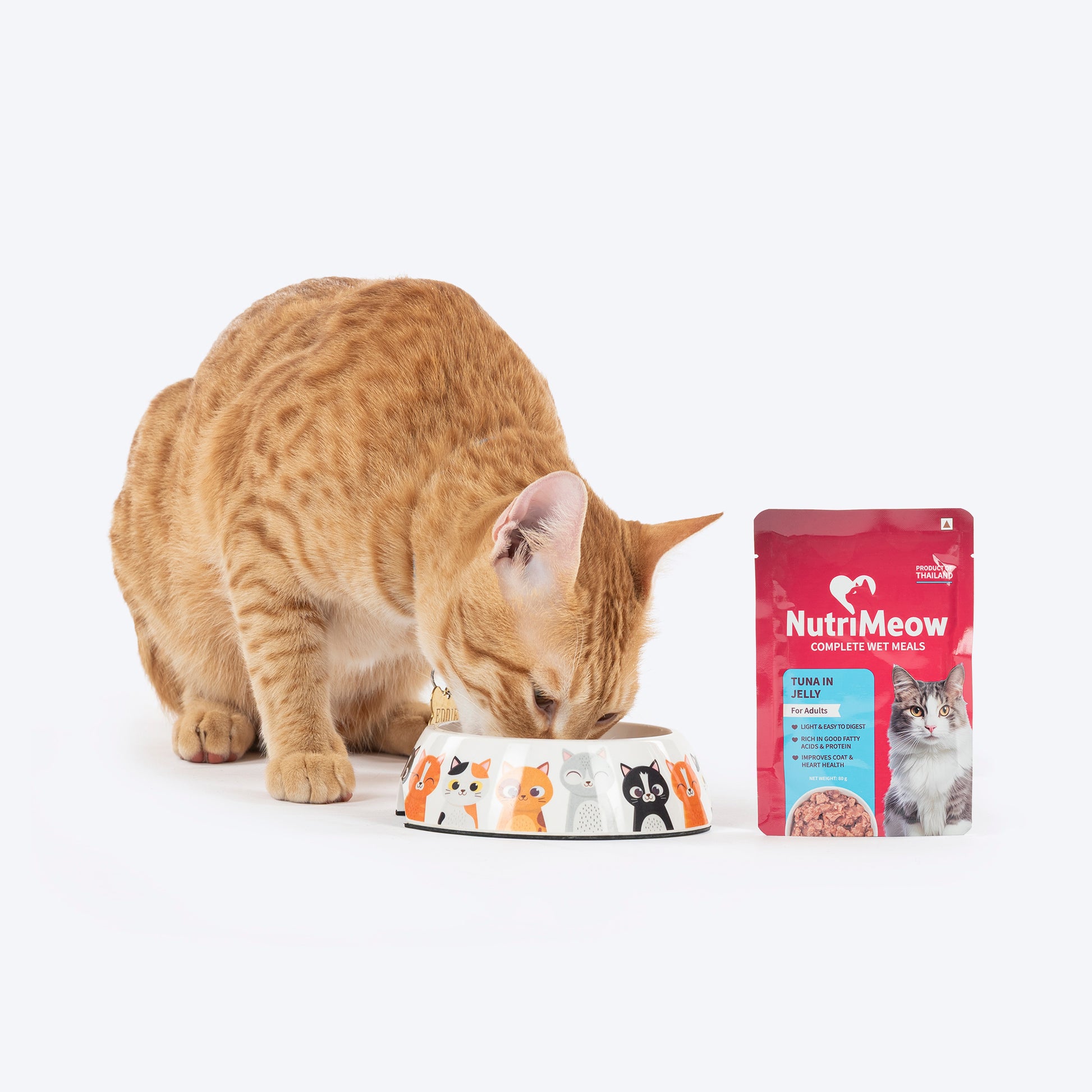 NutriMeow Tuna In Jelly Wet Food For Adult Cat - 80 gm - Heads Up For Tails