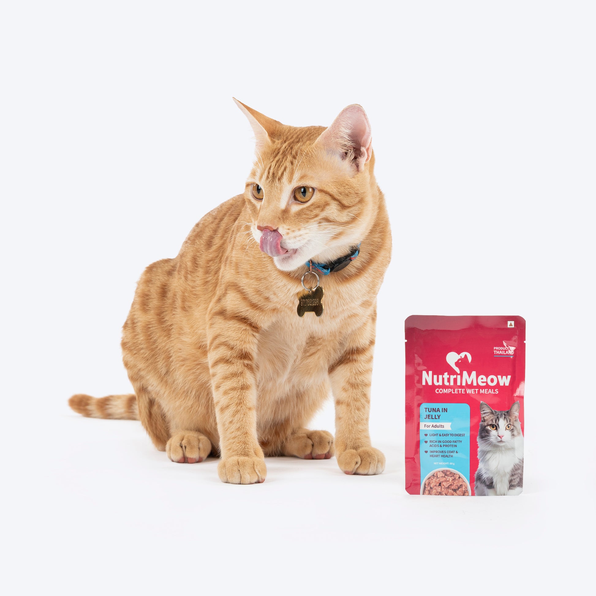 NutriMeow Tuna In Jelly Wet Food For Adult Cat - 80 gm - Heads Up For Tails