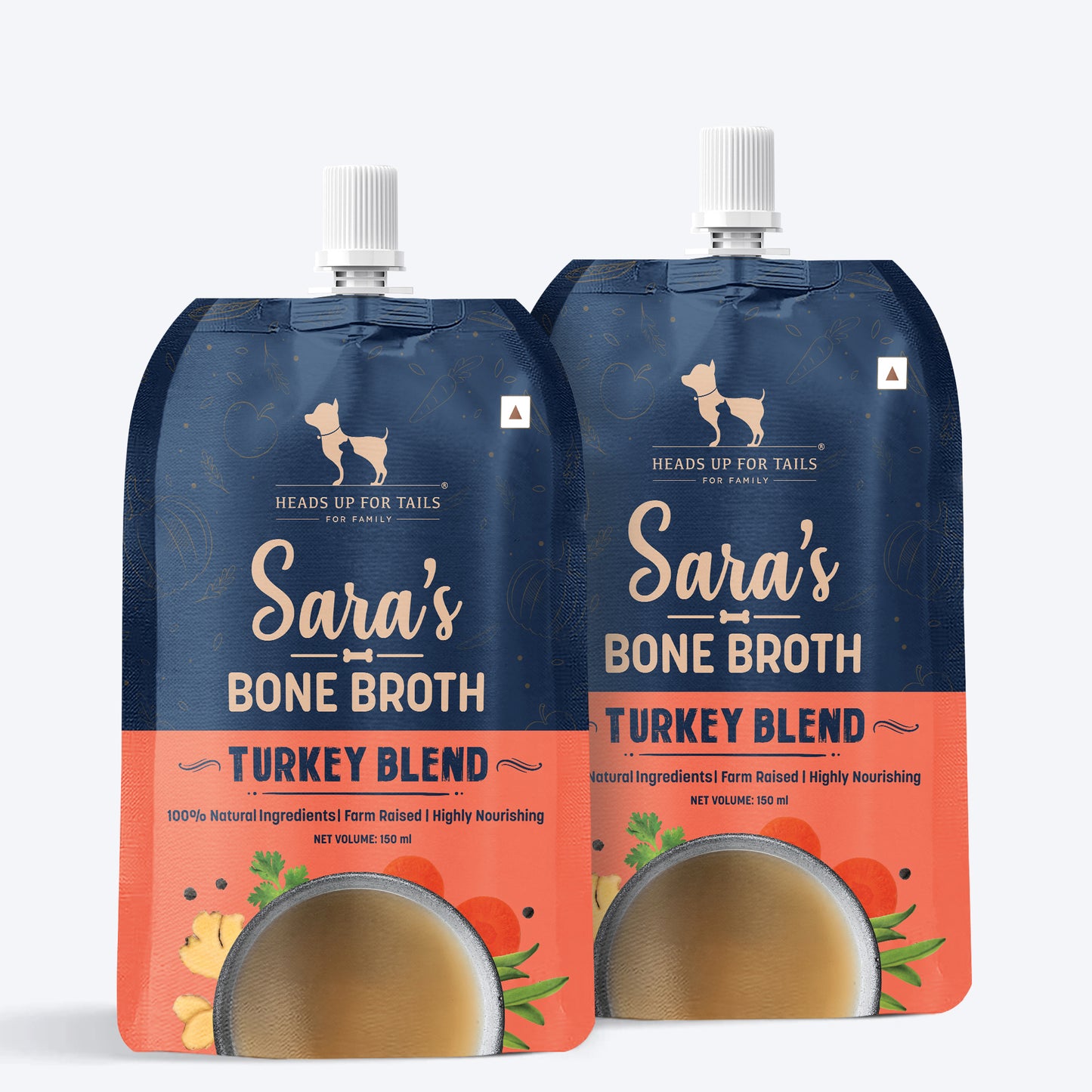 HUFT Sara's Turkey Blend Bone Broth For Dogs - 150 ml - Heads Up For Tails
