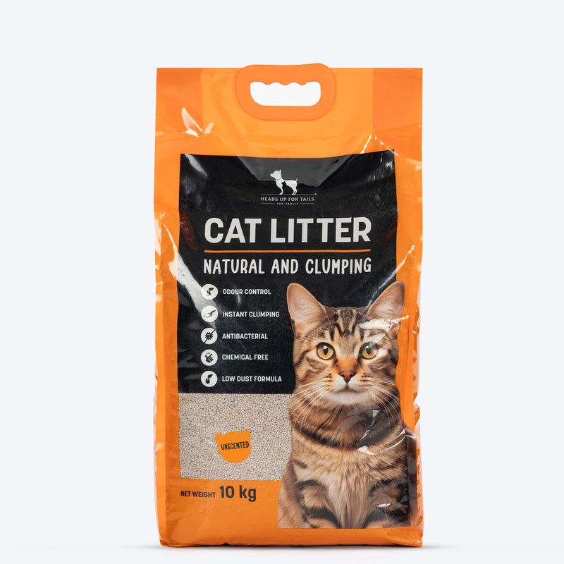 HUFT Cat Litter (Natural & Clumping) - Unscented - 10 kg - Heads Up For Tails