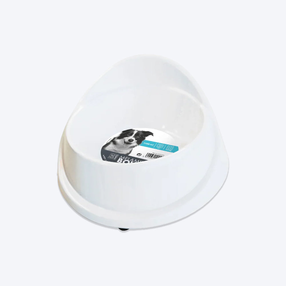 M-Pets Single Fashion Diner Bowl (Melamine) For Dogs - 300 ml - Assorted - Heads Up For Tails