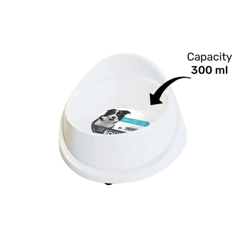 M-Pets Single Fashion Diner Bowl (Melamine) For Dogs - 300 ml - Assorted - Heads Up For Tails