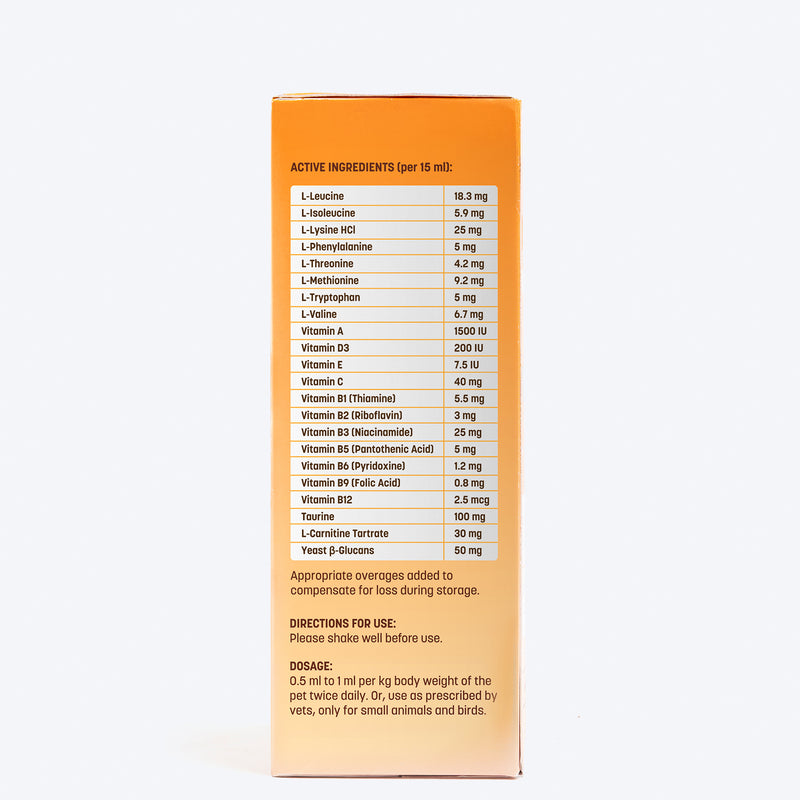 VetRite MultiAid Immunity, Muscle & Nerve Support Advanced Multivitamin Syrup For Dog & Cat - 200 ml - Heads Up For Tails