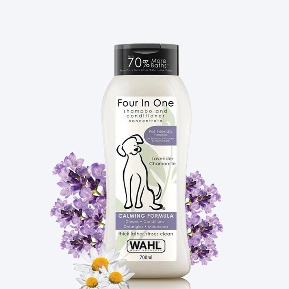 WAHL Four In One Dog Shampoo & Conditioner - Lavender Chamomile - 700 ml - Heads Up For Tails
