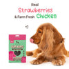 HUFT Yum Nums Soft & Chewy Sticks Strawberry with Real Chicken Dog Treat - 70 gm