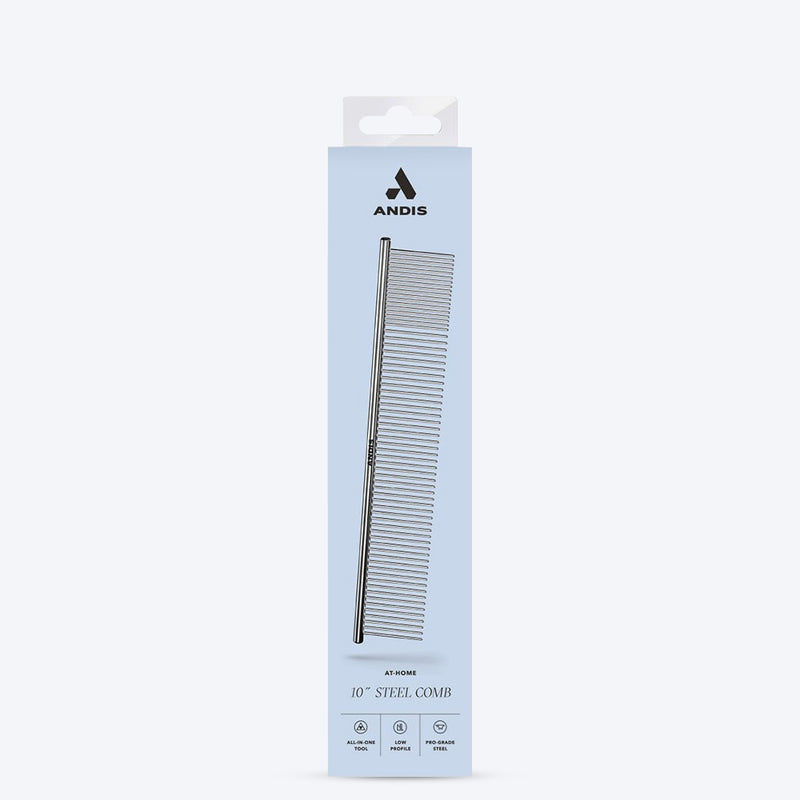 Andis Steel Comb For Dog & Cat - 10 inch - Heads Up For Tails