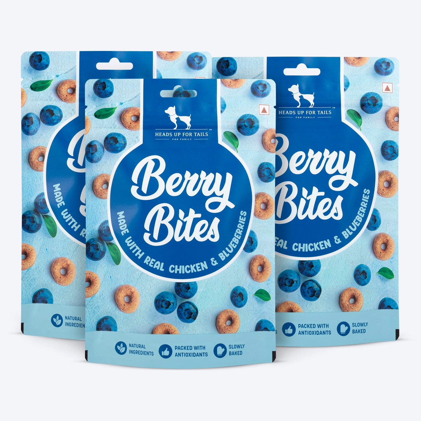 HUFT Berry Bites - Chicken & Blueberry Treats For Dogs - 140 gm - Heads Up For Tails