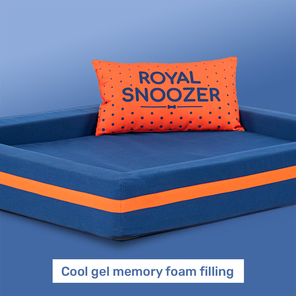 HUFT Royal Snooze Bed for Dog - Navy - Heads Up For Tails