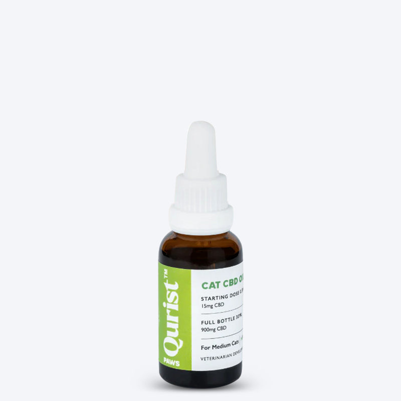 Qurist CBD Oil For Medium Cat (Above 5 kg) - 900 mg - 30 ml - Heads Up For Tails