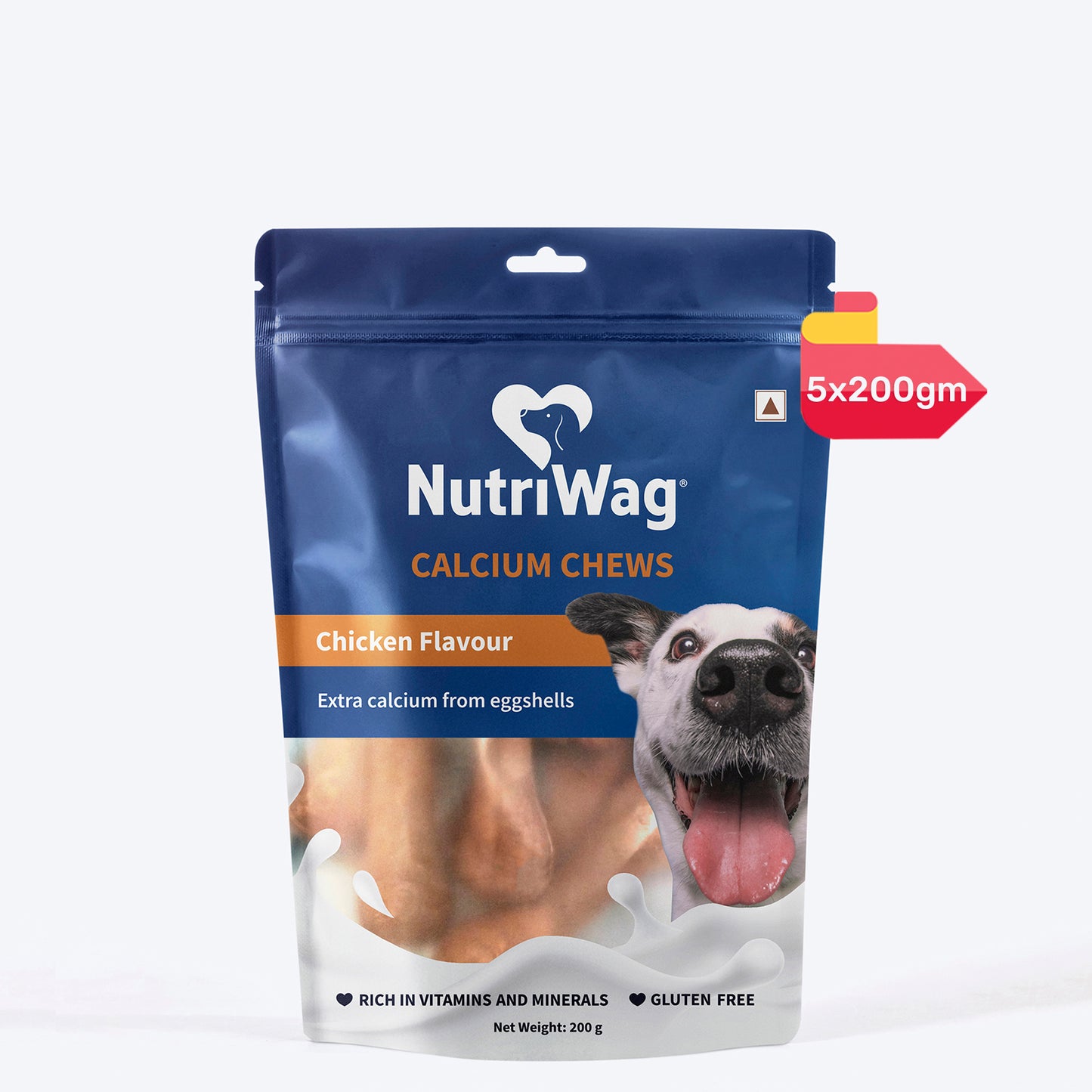 NutriWag Chicken Calcium Chew Bones Treats For Dog - Heads Up For Tails