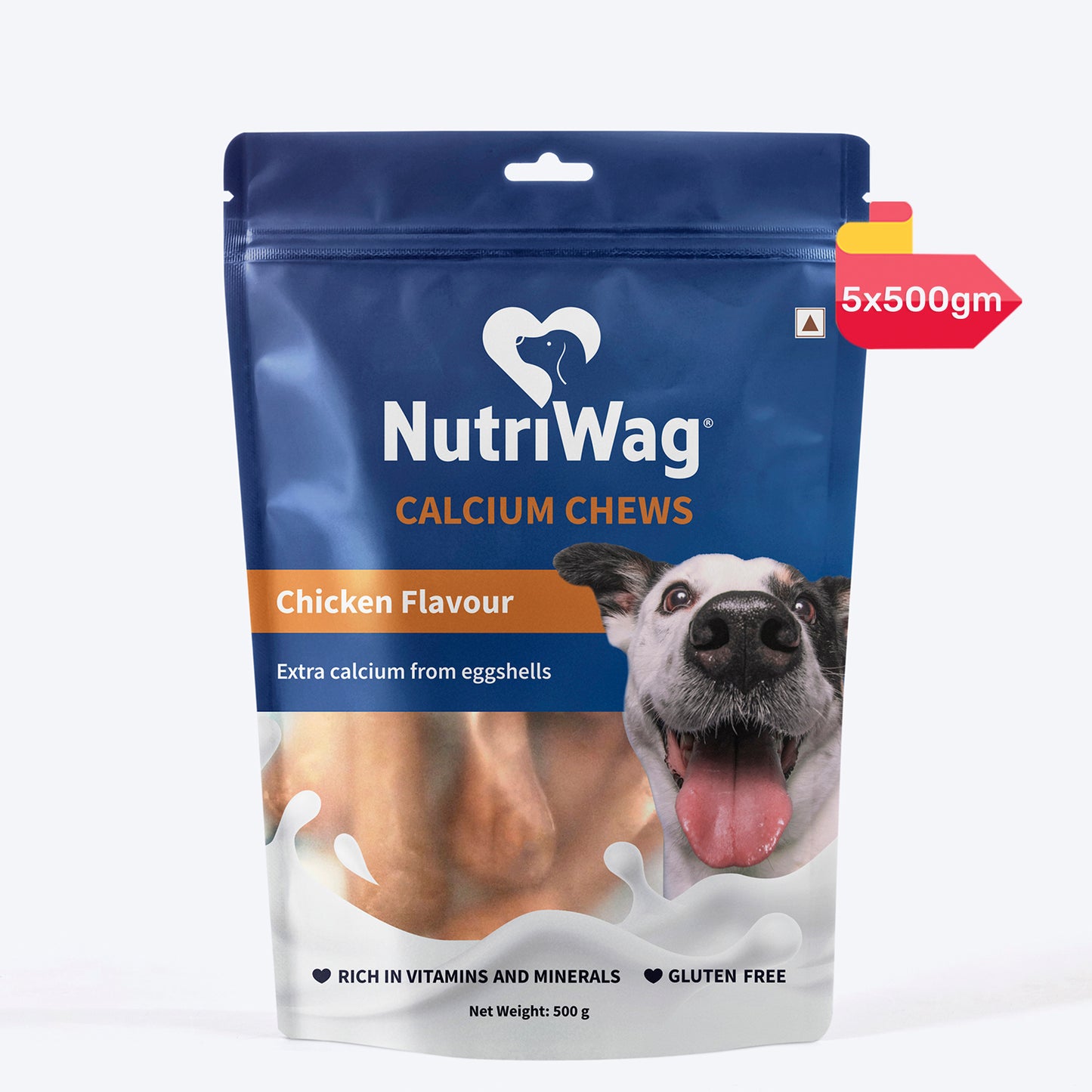 NutriWag Chicken Calcium Chew Bones Treats For Dog - Heads Up For Tails