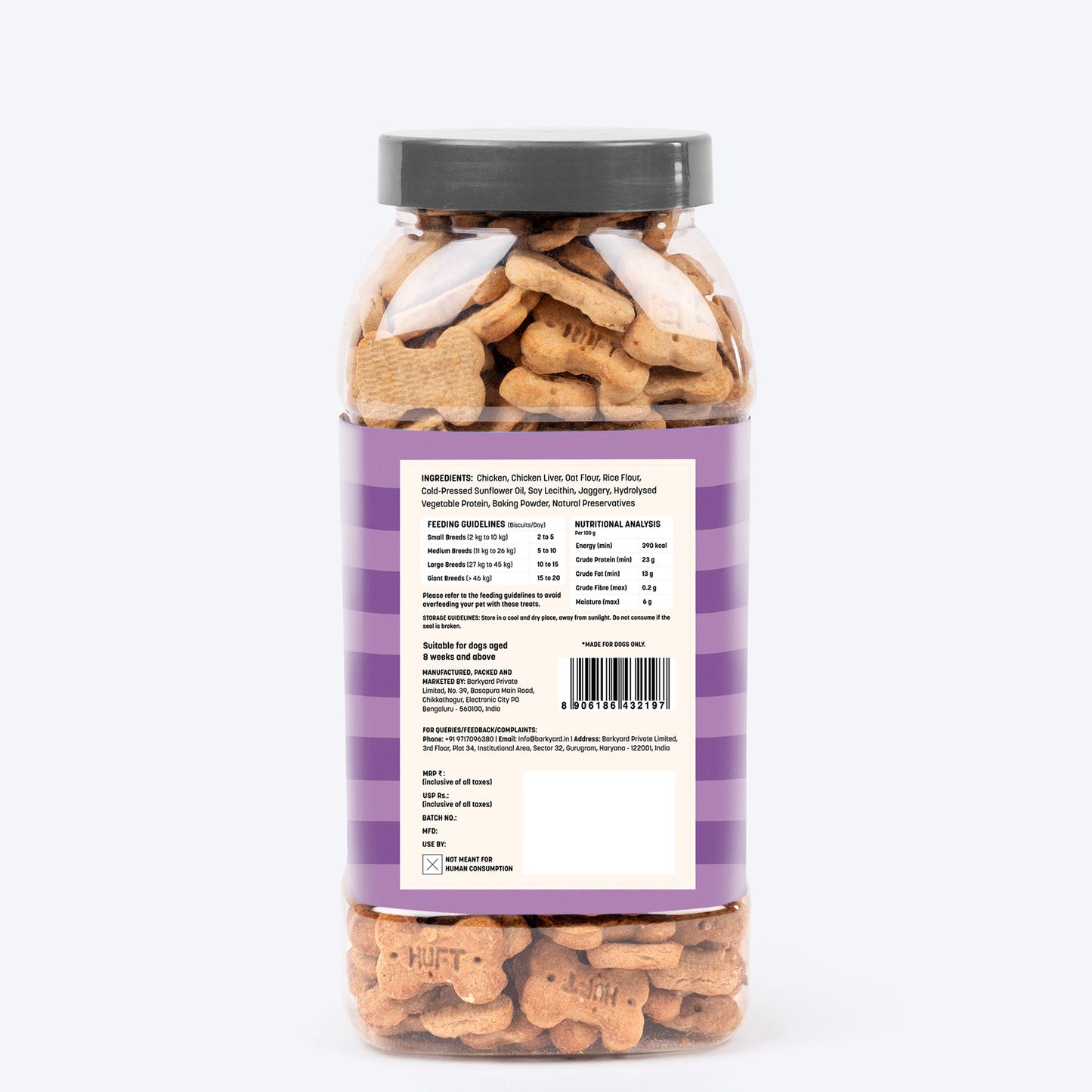 HUFT YIMT Chicken Liver Gluten-Free Dog Biscuits - 800 gm